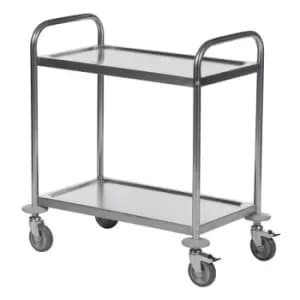 Image of 201-Grade Stainless Steel Trolley - 2 Shelves - 940 x 500 x 910mm