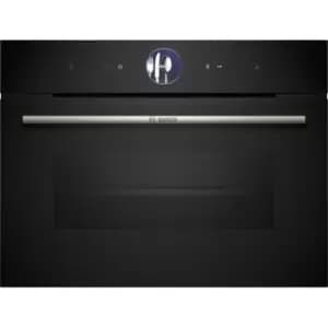 Image of Bosch Series 8 CSG7361B1 Built In Compact Electric Single Oven with added Steam Function - Black - A+ Rated