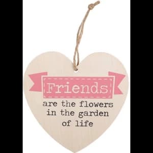 Image of Friends Are The Flowers Hanging Heart Sign