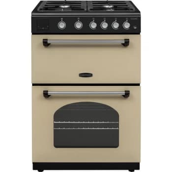 Image of Rangemaster Classic 60 CLA60NGFCR/C Gas Cooker with Full Width Electric Grill - Cream / Chrome - A+/A Rated