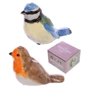 Image of British Birds Blue Tit and Robin Salt and Pepper Set