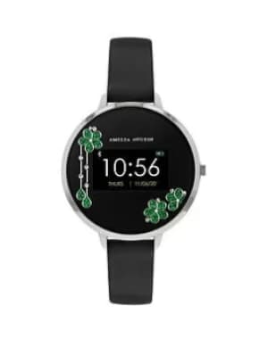 Image of Amelia Austin Crystal Cascade Ladies Smart Active & Fitness Watch, Black, Women