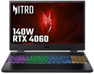 Image of Acer Nitro 5 AN515-58 Gaming Laptop, Intel Core i7-12650H, 16GB RAM, 1TB PCIe SSD, 15.6" Quad HD IPS 165Hz, NVIDIA GeForce RTX 4060 8GB, Windows 11 H