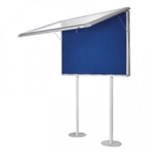 Image of Bi-Office Post Mounted 18xA4 Sunken Display Case