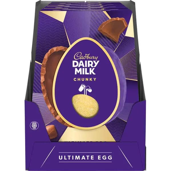 Image of Cadbury Gifts Direct Cadbury Dairy Milk Chocolate Chunky Easter Egg (Box of 4) 4308454O
