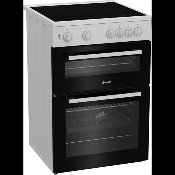 Image of Indesit IT60V9KMW/UK 60cm Electric Cooker with Ceramic Hob - White - A Rated