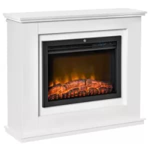 Image of 1kW/2kW Electric Fireplace Suite w/ LED Flame Effect Remote Control 7-Day Timer