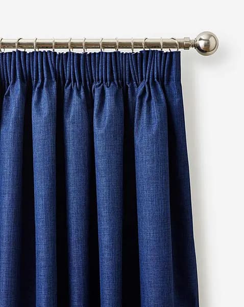 Image of JD Williams Harvard Woven Curtain Navy 168 x 137cm OH14409