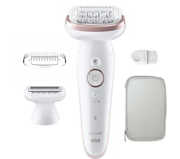 Image of BRAUN Silk-epil 9 SE9-030 Wet & Dry Epilator - Flamingo, Pink,White 7500435224925