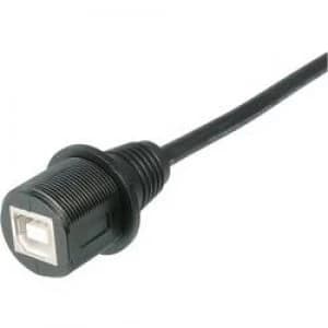 Image of ASSMANN WSW A KAB USBB FS 1M USB Connector 2.0 IP67 Socket build in USB B socket with 1m cable