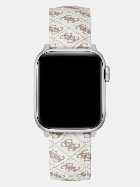 Image of Guess Apple Watch All-Over Logo Strap 14954639 White