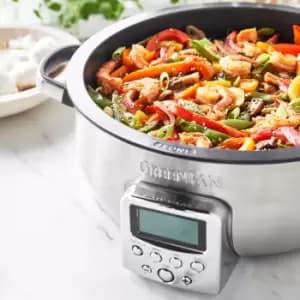 Image of GreenPan 5.6L Ceramic Non-Stick Omni Cooker Stainless Steel