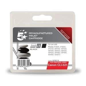 Image of 5 Star Office Canon CLI521 Black Ink Cartridge