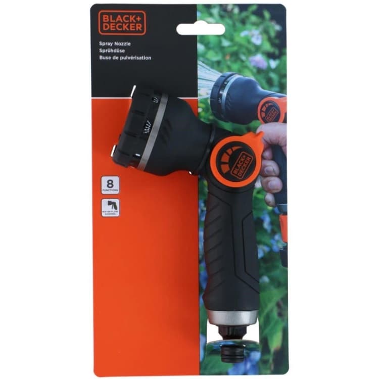 Image of Black and Decker 8F Spray Nozzle Black/Orange unisex One Size