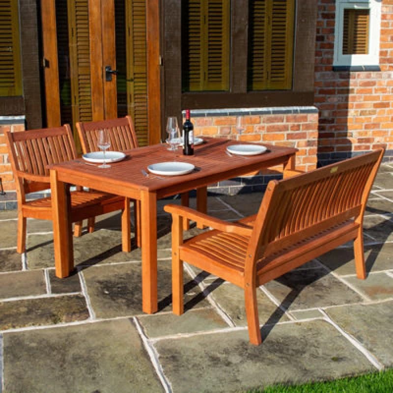 Image of Rowlinson Willington Rectangular Table 4 Seat Set WILRECSET2
