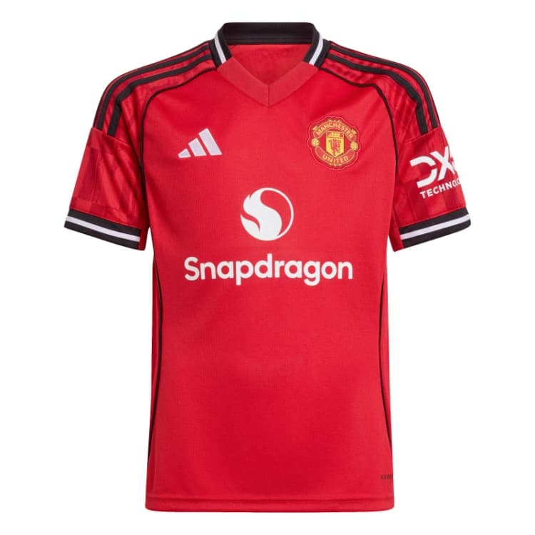 Image of Adidas Manchester United Home Shirt Kids 2025/26 Rouge Unisex 15/16 ans JP3013