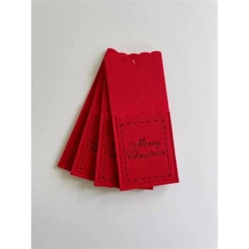 Image of The Spirit Of Christmas Felt Cutlery Holder - Red