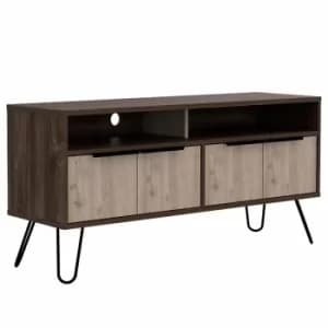 Image of Nevada wide screen TV rack with 4 doors