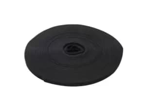 Image of Fixman 419854 Hook & Loop Self Wrap Black 10mm x 25m