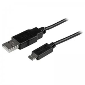 Image of StarTech 0.5m Mobile Charge Sync USB To Slim Micro USB Cable For Smartphones And Tablets A To Micro B