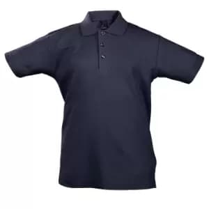 Image of SOLS Kids Unisex Summer II Pique Polo Shirt (10yrs) (Navy)