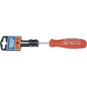 Image of Draper Expert Mechanics Soft Grip Parallel Slotted Screwdriver 5mm 75mm