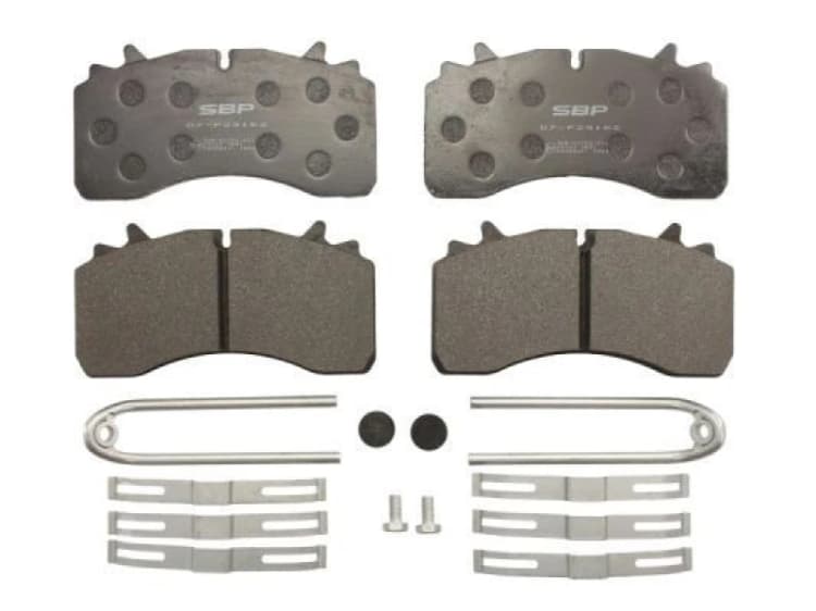 Image of SBP 07-P29162 Brake pad set Rear Axle, not prepared for wear warning indicator Brake Pad Set,disc brake (402)