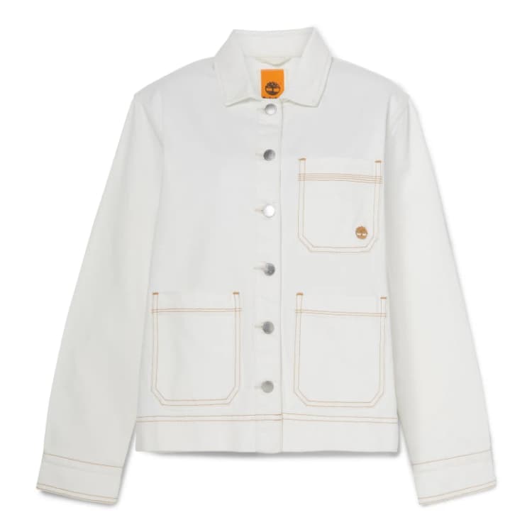 Image of Timberland Womens Kempshire Chore Vintage White Field Jacket Vintage White female 10 (S)