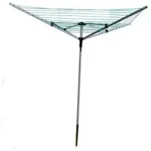 Image of JVL - 3 Arm Powder Coated Steel Rotary Airer, 45 Metres
