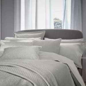 Image of Bedeck of Belfast Fine Linens Tahra Kingsize Duvet Cover, Silver