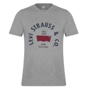 Image of Levis Varsity Circle T Shirt - Grey