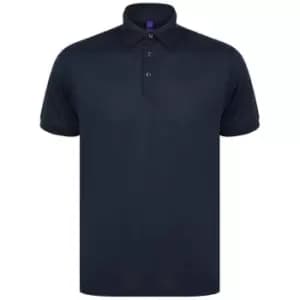 Image of Henbury Mens Piqu Polo Shirt (S) (Navy)