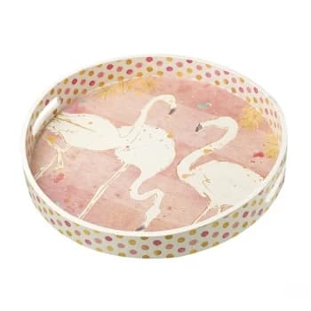 Image of Flamingo Round Tray By Heaven Sends