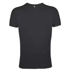 Image of SOLS Mens Regent Slim Fit Short Sleeve T-Shirt (S) (Dark Grey)