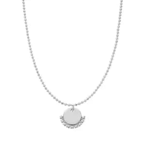 Image of Personalised Diamand Cut Adjuster Heart Necklace PSCDCADJ3060