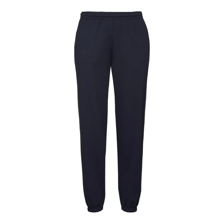 Image of Fruit Of The Loom Fruit of the Loom Men Classic Elasticated Hem Jogging Bottoms in Navy Size: X-Small Navy XS Male 5063300516669
