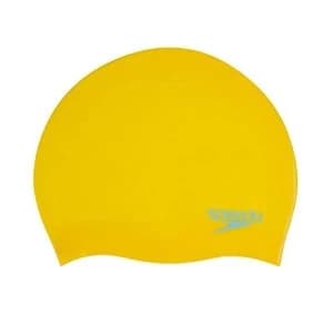 Image of Speedo Moulded Silicone Cap Junior Yellow