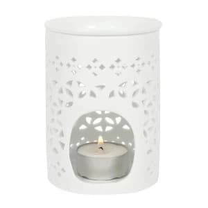 Image of White Matte Cut Out Oil Burner