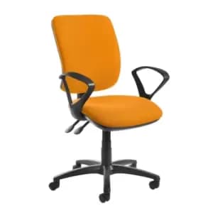 Image of Dams MTO Senza High Back Operator Chair with Fixed Arms - Costa Blue