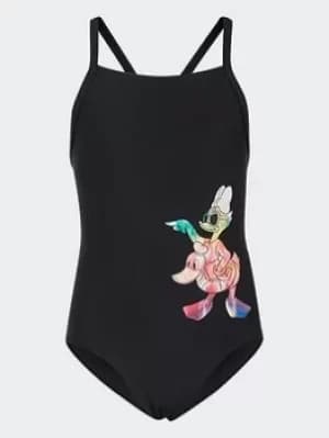 Image of Boys, adidas X Daisy Duck Swimsuit, Black, Size 7-8 Years