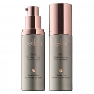 Image of delilah Alibi Fluid Foundation (Various Shades) - Umber