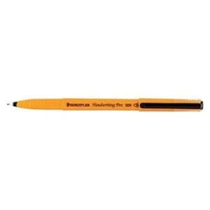 Image of Staedtler 309 Handwriting Pen Fibre Tipped 0.8mm Tip 0.6mm Line Black 1 x Pack of 100 Bulk Pack January-December 2017
