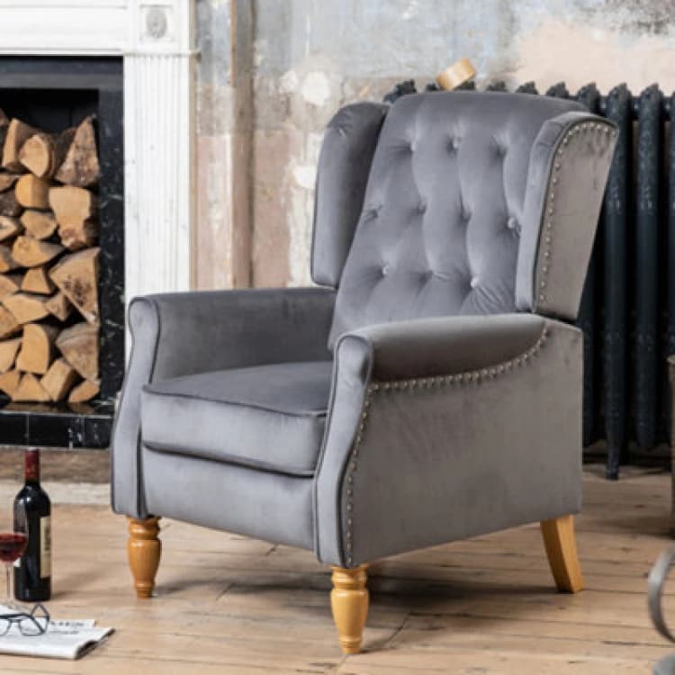 Image of Annapoli Recliner Armchair - Grey