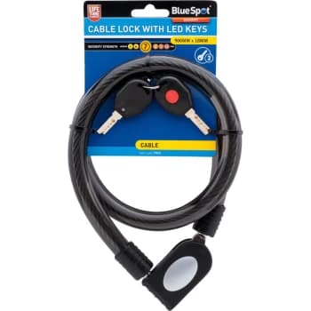 Image of 77073 900mm x 18mm Cable Lock with LED Keys - Bluespot