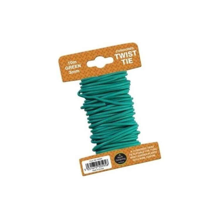 Image of Garland 10m Twist Tie Cushioned 3mm Green W0595