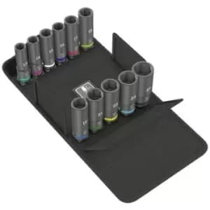 Image of Wera Impaktor Deep Set 1 05004841001 Hex head Bit set 11 Piece 1/2