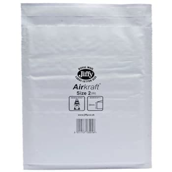 Image of Jiffy 42JL2 Air Kraft No. 2 Mail Bag 205 x 245mm - White