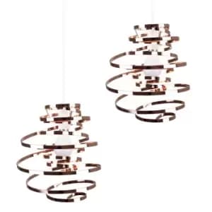 Image of Bensson Pair of Copper Ceiling Pendant Shade