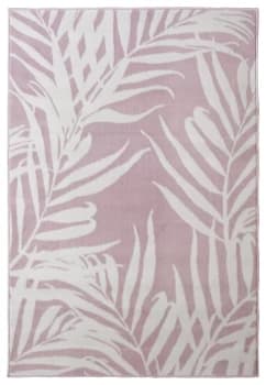 Image of Homemaker Polypropylene Leaf Rug - 80x150cm - Pink
