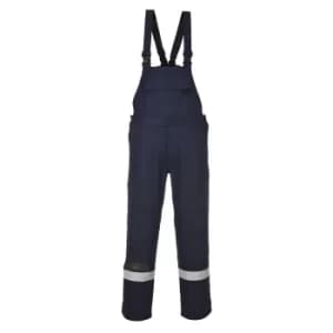 Image of Biz Flame Plus Mens Flame Resistant Bib and Brace Navy 3XL